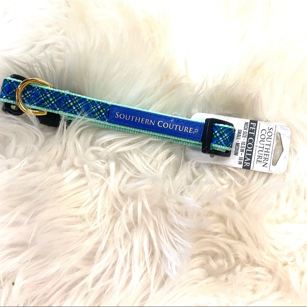 NWT Southern Couture Plaid Dog Collar